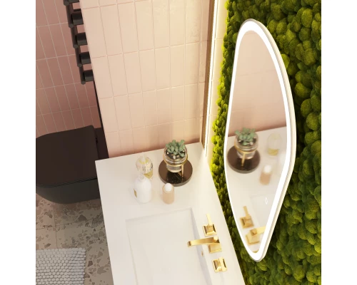 Зеркало MIXLINE "Виола" 500*1000 (ШВ) сенсорный выключатель, светодиодная подсветка гор/верт крепеж (547314)