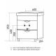 Тумба д/ванной MIXLINE "Байкал-60" под ум.Fest-60 (545963)