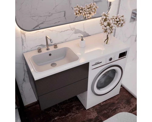 Умывальник MIXLINE "БИЛЛ-120*48" ш*г левый (выпуск, перелив, крепление, кронштейны) (553534)