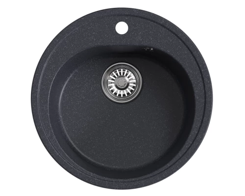 Мойкa MIXLINE ML-GM11 круглая  антрацит (343) 500мм (глуб. чаши 180) NEW (551828)