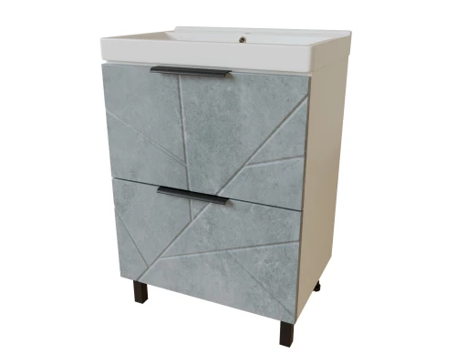 Тумба для ванной MIXLINE "Гранд-60" Бетон под ум.Fest-60 (Sanita Lux) (553026)