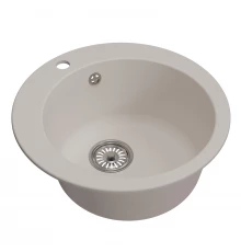 Мойкa MIXLINE ML-GM13 круглая  белая (331) 495мм (глуб. чаши 200) NEW (551894)