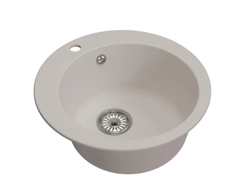 Мойкa MIXLINE ML-GM13 круглая  белая (331) 495мм (глуб. чаши 200) NEW (551894)