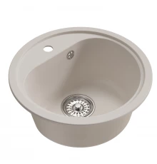 Мойка MIXLINE ML-GM10 КРУГЛАЯ, БЕЛАЯ (331), 440ММ (ГЛУБ. ЧАШИ 180) (551813)