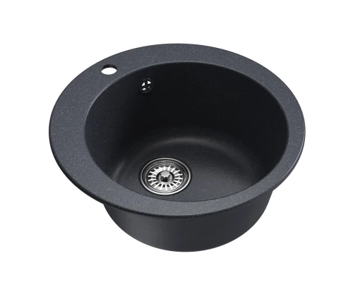 Мойкa MIXLINE ML-GM13 круглая  антрацит (343) 495мм (глуб. чаши 200) NEW (551897)