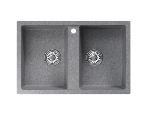Мойка MIXLINE ML-GM23 двухчашевая  графит (342) 770*500*190мм NEW (552043)