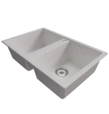 Мойка MIXLINE ML-GM23 двухчашевая  ультра-белая (341) 770*500*190мм NEW (552042)