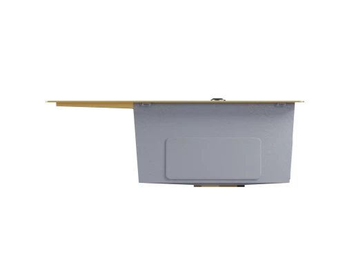 Кухонная мойка 60х50  прав. вып 3 1/2  MIXLINE PRO 20см с сифоном золото (552927)