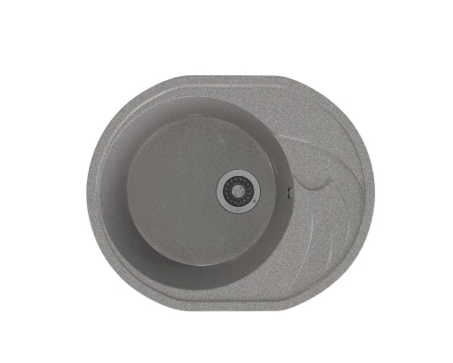 Мойка MIXLINE ML-GMS08 СТАНДАРТ овальная с крылом, темно-серый, 570*460*170мм (551120)