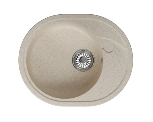 Мойка MIXLINE ML-GM17 овальная с крылом  бежевая (328) 580*470*180мм NEW (551941)