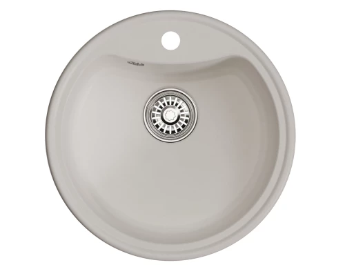 Мойкa MIXLINE ML-GM09 круглая  ультра-белая  (341) 510 мм (глуб. чаши 190) NEW (551802)