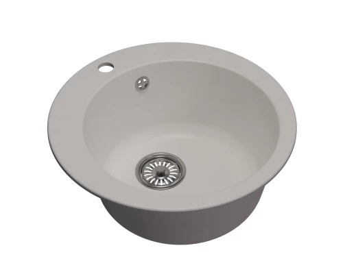 Мойкa MIXLINE ML-GM13 круглая  ультра-белая  (341) 495мм (глуб. чаши 200) NEW (551895)