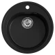 Мойкa MIXLINE ML-GM11 круглая  ультра-черная (344) 500мм (глуб. чаши 180) NEW (551829)