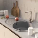 Мойка MIXLINE ML-GM16 овальная с крылом  графит (342) 730*460*180мм NEW (551932)