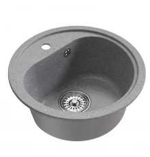 Мойкa MIXLINE ML-GM10 круглая  графит (342) 440мм (глуб. чаши 180) NEW (551815)