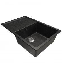 Мойка MIXLINE ML-GM19 с крылом  черная (308) 750*500*200мм NEW (551982)