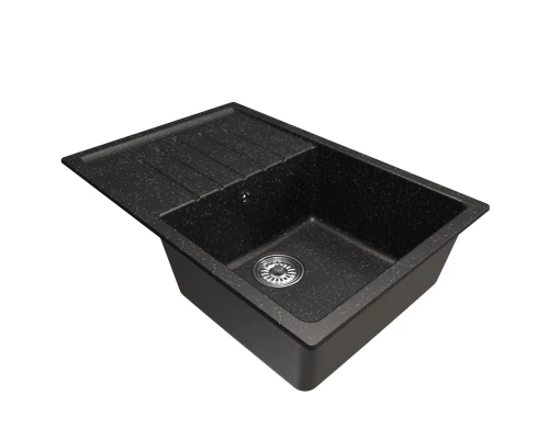 Мойка MIXLINE ML-GM19 с крылом  черная (308) 750*500*200мм NEW (551982)