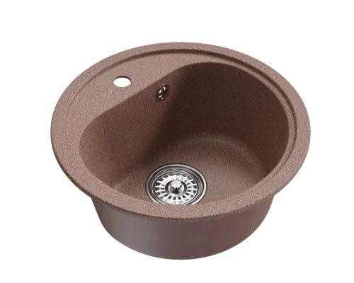 Мойкa MIXLINE ML-GM10 круглая  терракотовая (307) 440мм (глуб. чаши 180) NEW (551808)