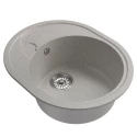 Мойка MIXLINE ML-GM17 овальная с крылом  серая (310) 580*470*180мм NEW (551940)