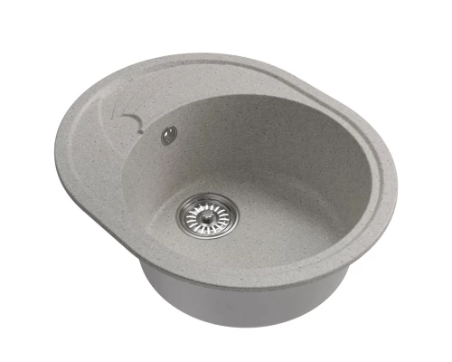 Мойка MIXLINE ML-GM17 овальная с крылом  серая (310) 580*470*180мм NEW (551940)