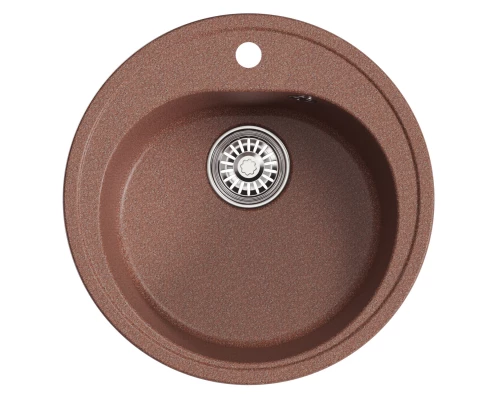 Мойкa MIXLINE ML-GM11 круглая  терракотовая (307) 500мм (глуб. чаши 180) NEW (551820)