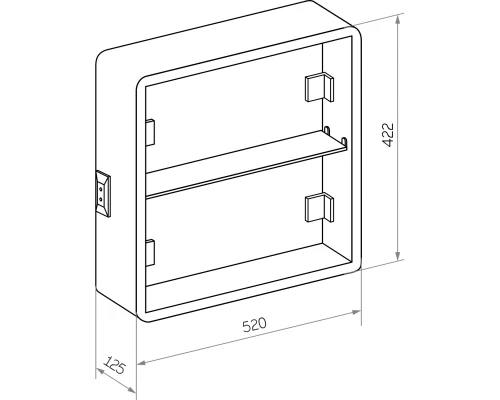 Зеркало-шкаф MIXLINE "Оливия" D700 универсальный, сенсорный выкл., светодиодная подсветка (553157)