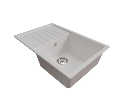 Мойка MIXLINE ML-GM19 с крылом  ультра-белая (341) 750*500*200мм NEW (551987)