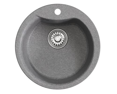 Мойкa MIXLINE ML-GM12 круглая  графит (342) 480мм (глуб. чаши 210) NEW (551839)