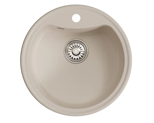 Мойкa MIXLINE ML-GM09 круглая  белая (331) 510 мм (глуб. чаши 190) NEW (551801)