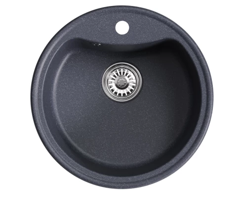 Мойкa MIXLINE ML-GM09 круглая  антрацит (343) 510 мм (глуб. чаши 190) NEW (551804)