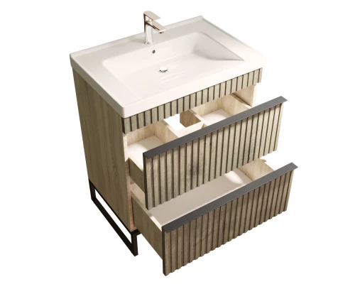 Тумба для ванной MIXLINE "Окленд -70" Дуб Мелфорд под ум. Грэйс- 70 ЛОФТ (551730)