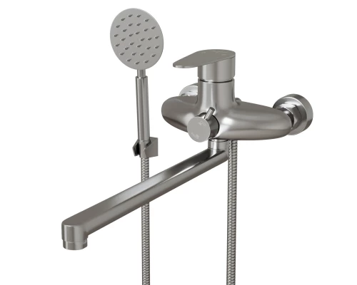 Смеситель для ванны и раковины 35k MIXLINE MLSS36-02 "Steel Kit" нерж. (553234)