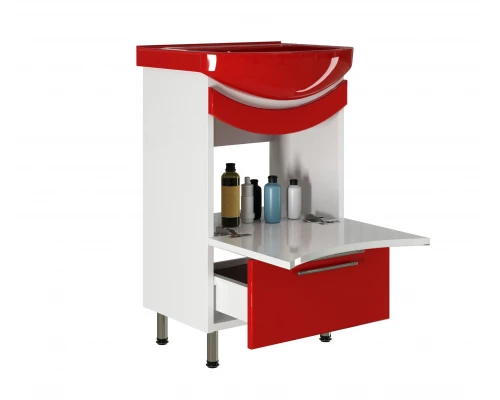Тумба под раковину Альфана-52 MIXLINE Радуга-52 красный (522466)