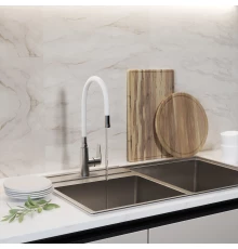 Излив для смесителя кухня MIXLINE гибкий белый для MLSS36-09 (553239)