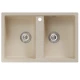 Мойка MIXLINE ML-GM23 двухчашевая  бежевая (328) 770*500*190мм NEW (552040)