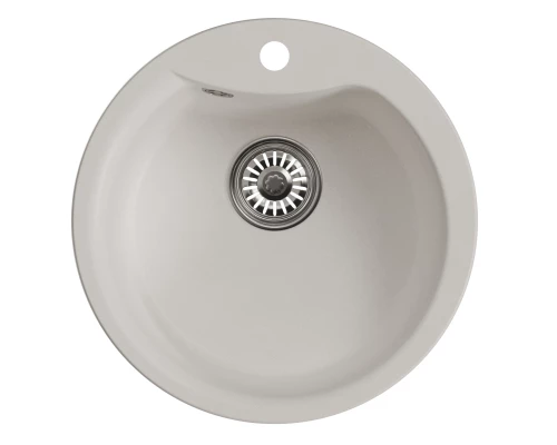 Мойкa MIXLINE ML-GM12 круглая  ультра-белая (341) 480мм (глуб. чаши 210) NEW (551838)