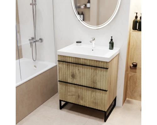 Тумба для ванной MIXLINE "Окленд -70" Дуб Мелфорд под ум. Грэйс- 70 ЛОФТ (551730)