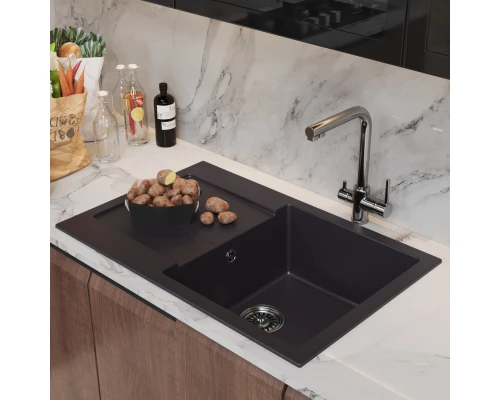 Мойка MIXLINE ML-GM31 с крылом, шоколад, 770*500*190мм NEW (552198)