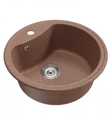 Мойкa MIXLINE ML-GM09 круглая  терракотовая (307) 510 мм (глуб. чаши 190) NEW (551794)