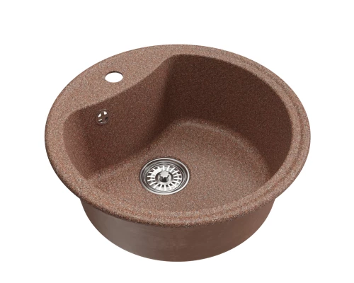 Мойкa MIXLINE ML-GM09 круглая  терракотовая (307) 510 мм (глуб. чаши 190) NEW (551794)