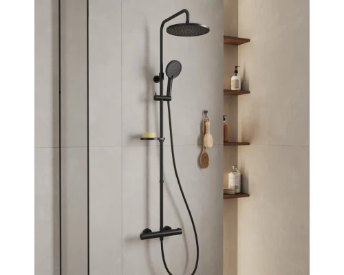 Удлинитель штанги для душевой системы Milardo Ideal Spa круглый, черный матовый (ILS30BRM38)