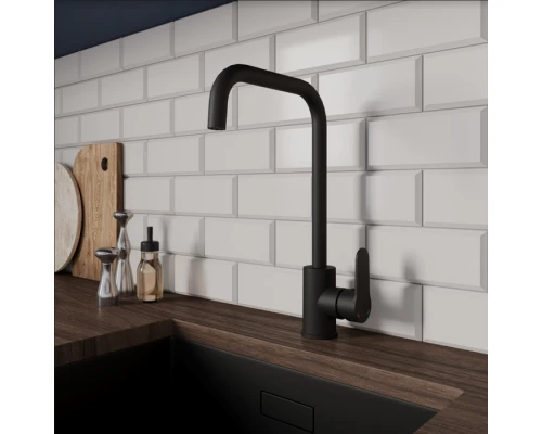 Смеситель Milardo для кухни черный матовый Poli (POLBLL0M05)