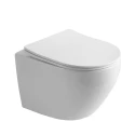 Унитаз OLIVE'S подвесной, белый, сиденье дюропласт PLAZA (PL30116DP)
