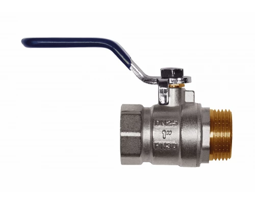 Кран шаровой RM-L Nickel 1 ВР-НР муфтовый никелированный ручка Ду25 Ру30 (НК 11Б27п1)