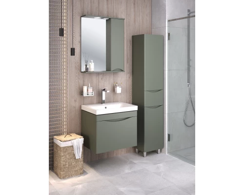 Зеркальный шкаф Runo правый цемент Афина 60 (00-00001207)