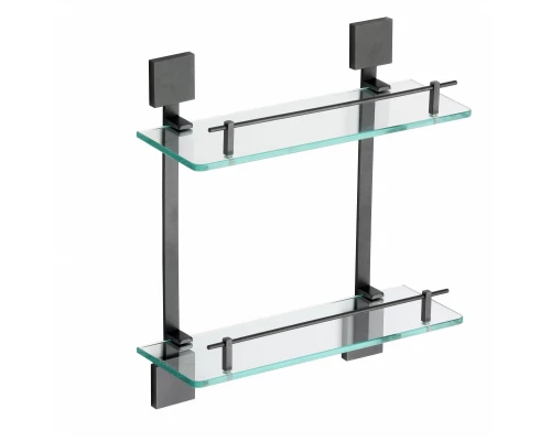Полка прямая Savol, двойная стеклянная 40 см (S-06522Q)