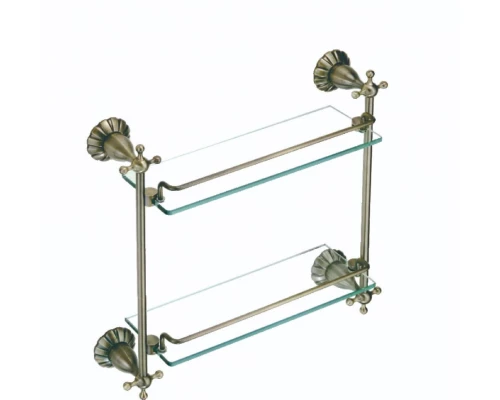 Полка прямая Savol двойная стеклянная 40 см (S-08922C)