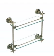 Полка прямая Savol двойная стеклянная 40 см (S-08922C)