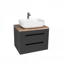 Тумба VIANT "Марсель" 2 ящика со столешницей L66 подвесная графит 502х664х516 (VMAR66NG-T2YP)