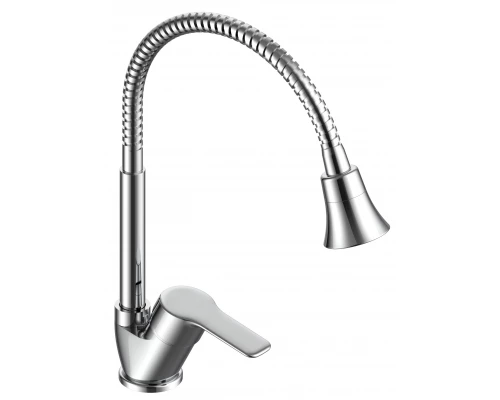 Смеситель VODA "Wave"для кухни, гибкий излив c насадкой (WA519F)